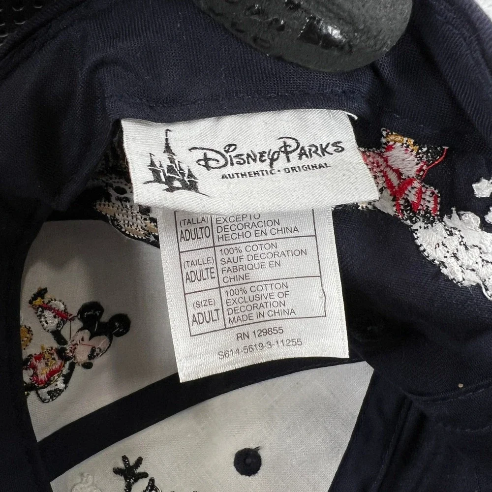All Over Stitch Disney Parks Mickey Mouse Through The Years Hat Navy Embroidered